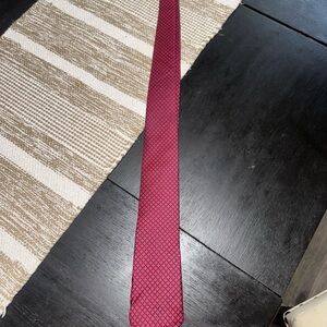 Christian Dior Red Patterned Tie